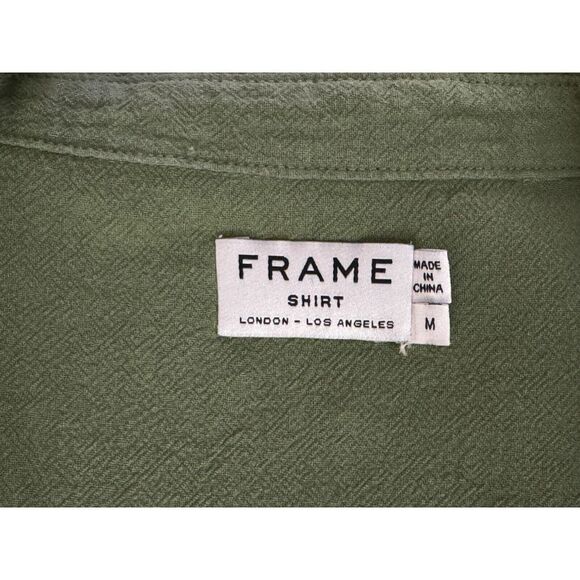 FRAME Cotton Jacket With Oversized Pockets Women M EUC Short Sleeve V-Neck - Picture 10 of 12